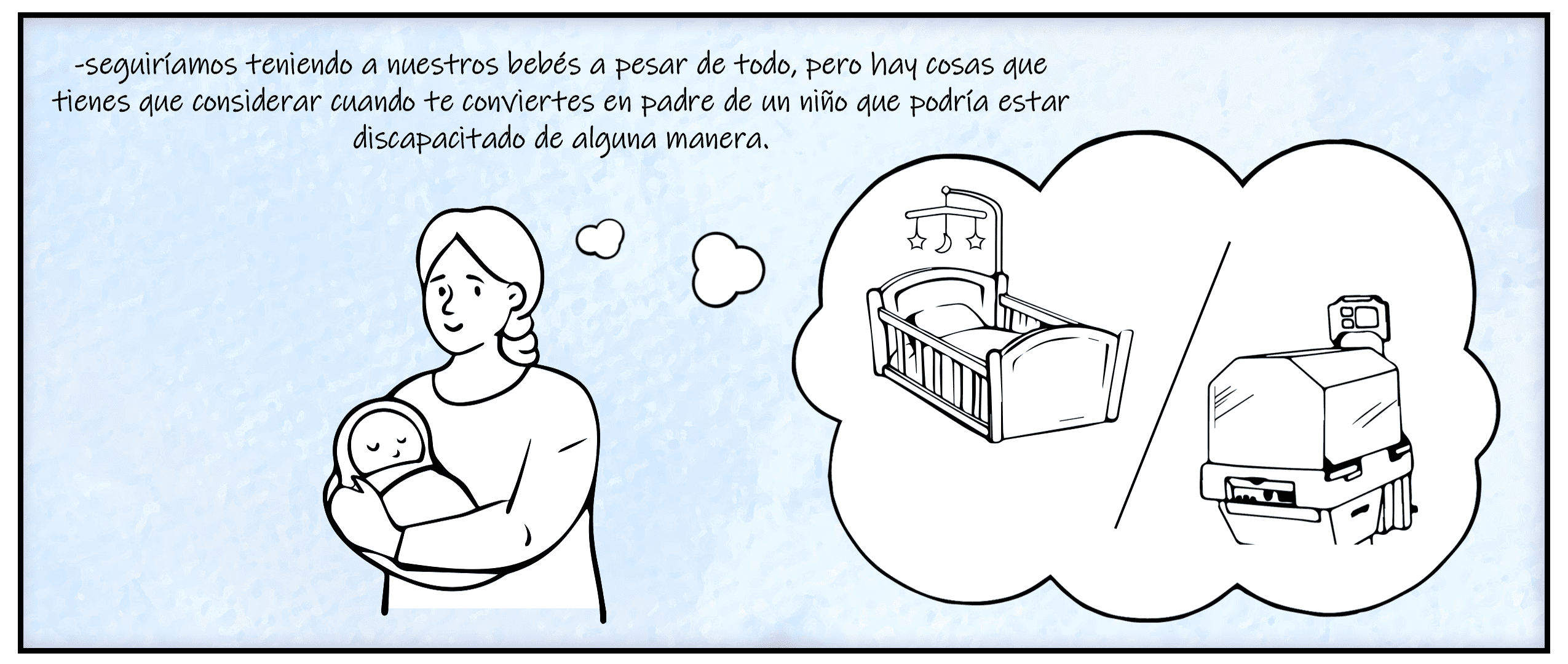 Page from graphic novel, narration available in top header