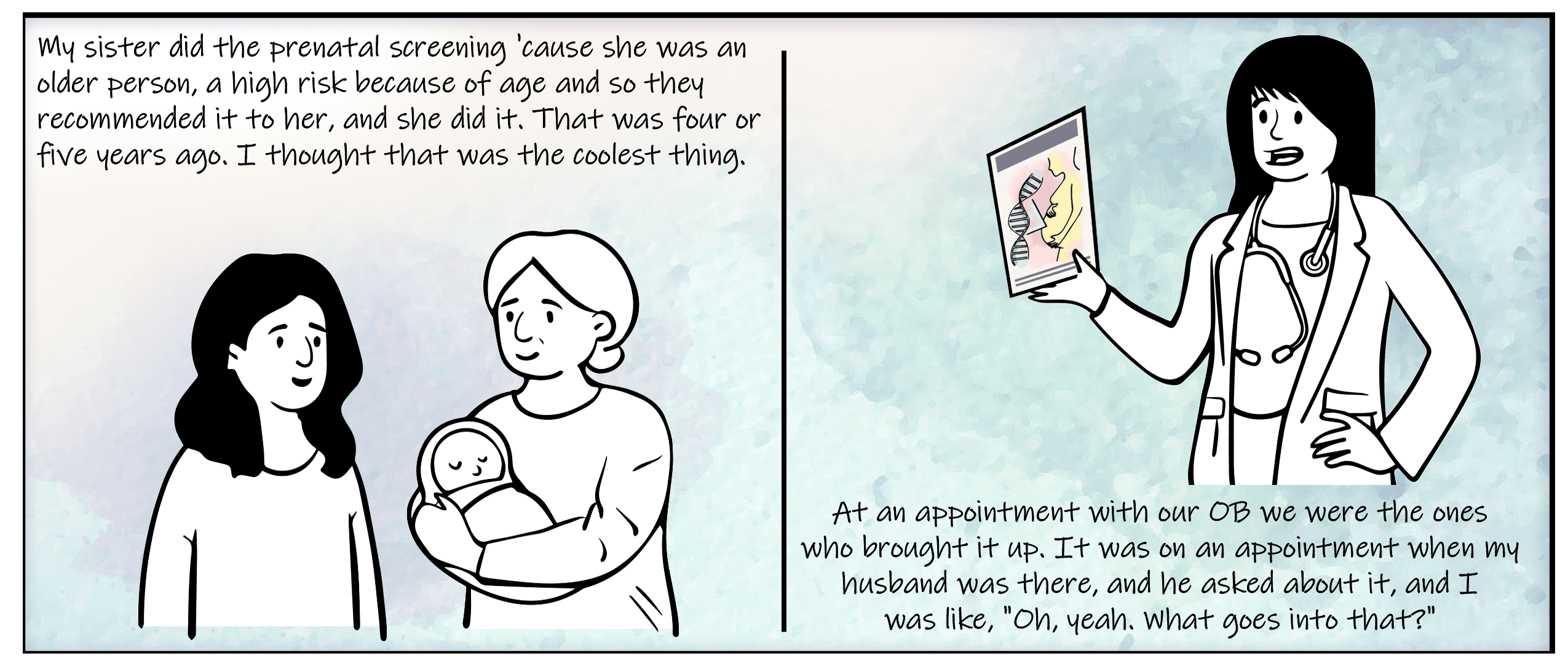Page from graphic novel, narration available in top header
