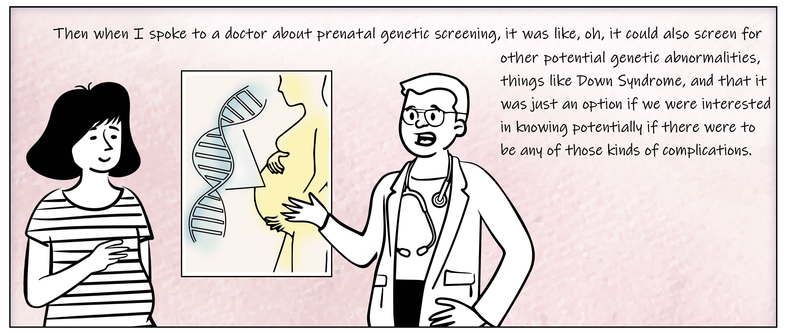 Page from graphic novel, narration available in top header