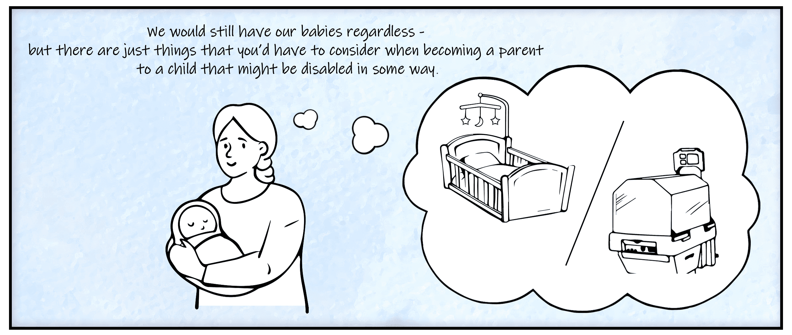 Page from graphic novel, narration available in top header