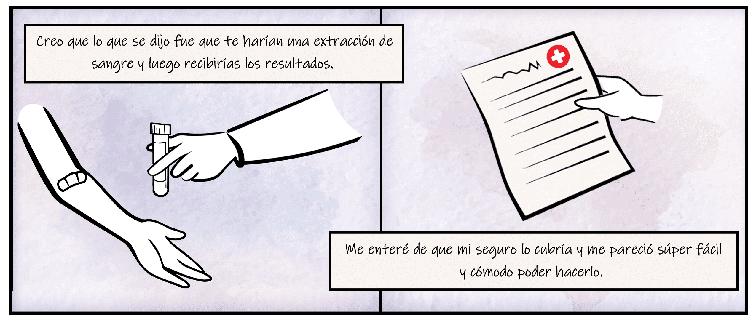Page from graphic novel, narration available in top header