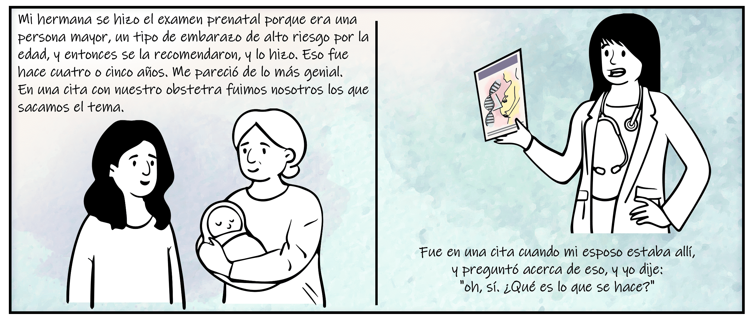 Page from graphic novel, narration available in top header